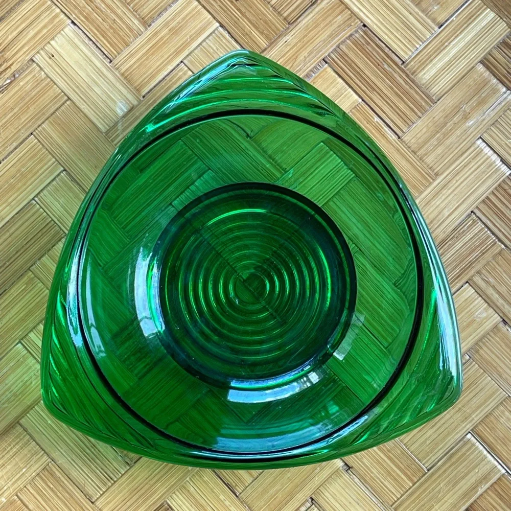 Vintage dark green trinket dish